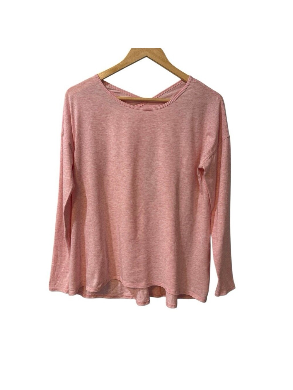 Lululemon Back Into It Pink Heathered Long Sleeved Shirt Read
